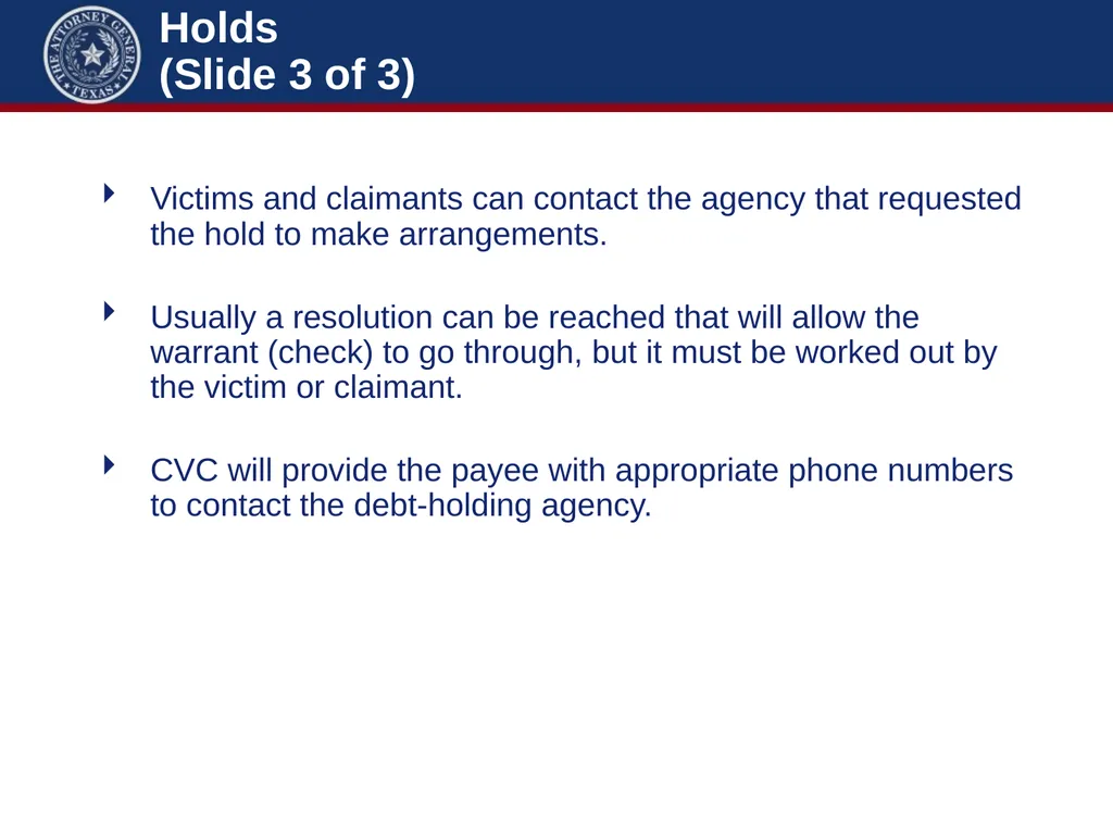 Crime Victims’ Compensation Conference Advanced - slide 84 of 92