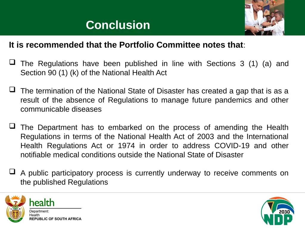 PORTFOLIO COMMITTEE BRIEFING DEPARTMENT OF HEALTH - slide 31 of 32