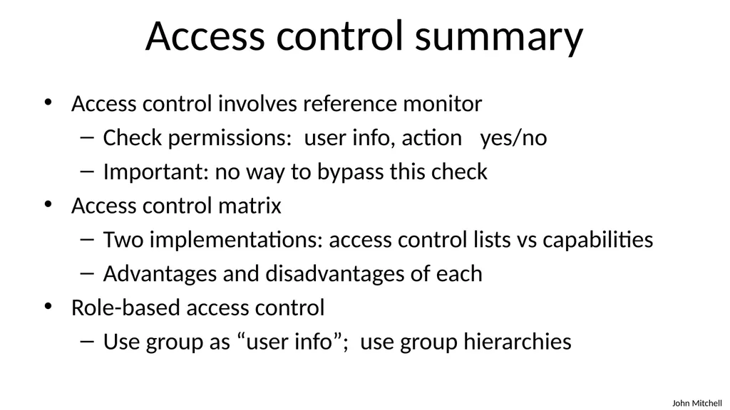 Secure Architecture Principles CS 155 Spring 2018 - slide 41 of 73