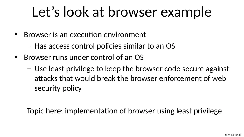 Secure Architecture Principles CS 155 Spring 2018 - slide 65 of 73