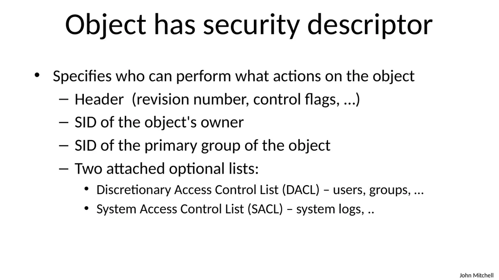 Secure Architecture Principles CS 155 Spring 2018 - slide 58 of 73