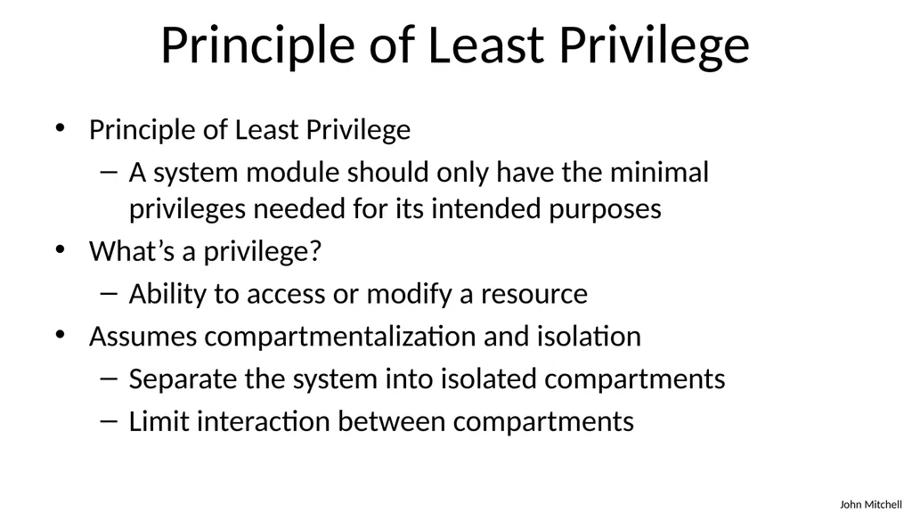 Secure Architecture Principles CS 155 Spring 2018 - slide 4 of 73