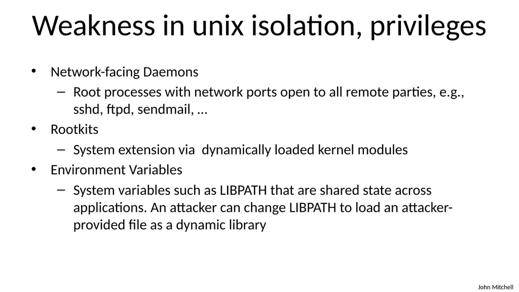 Secure Architecture Principles CS 155 Spring 2018 - slide 53 of 73