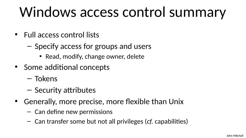 Secure Architecture Principles CS 155 Spring 2018 - slide 61 of 73
