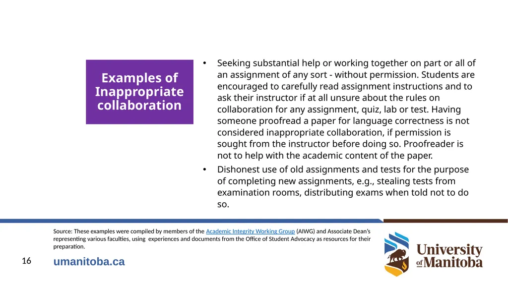 Academic Integrity An important conversation - slide 16 of 28