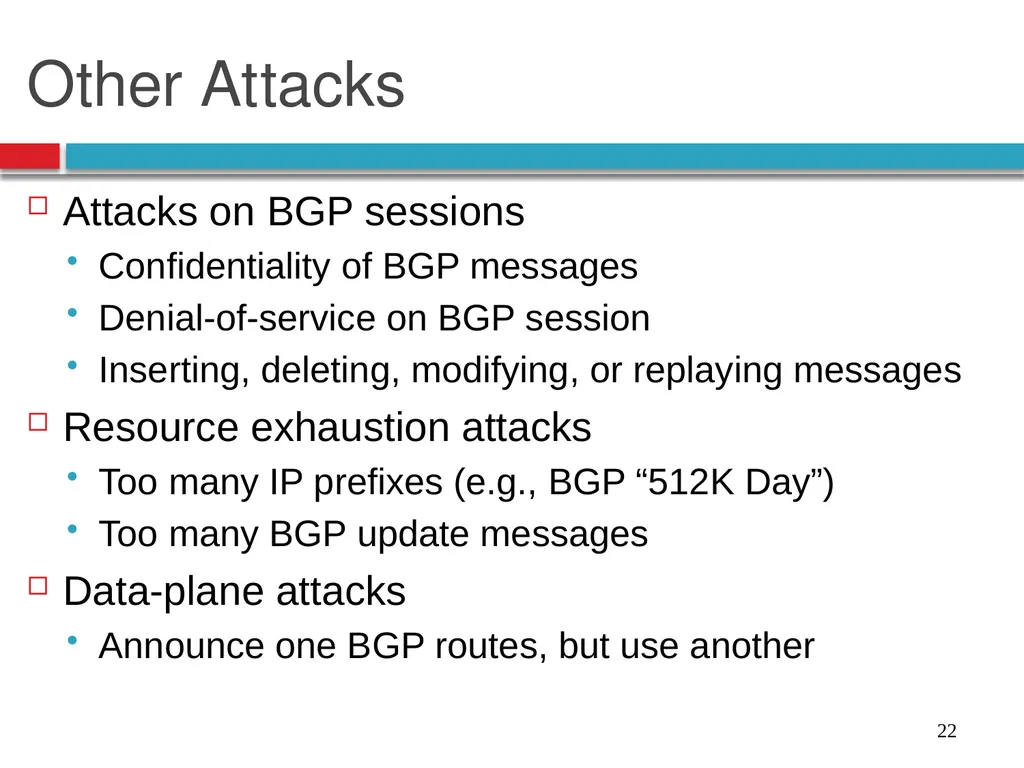 CSE390 – Advanced Computer Networks Lecture 20: - slide 22 of 55