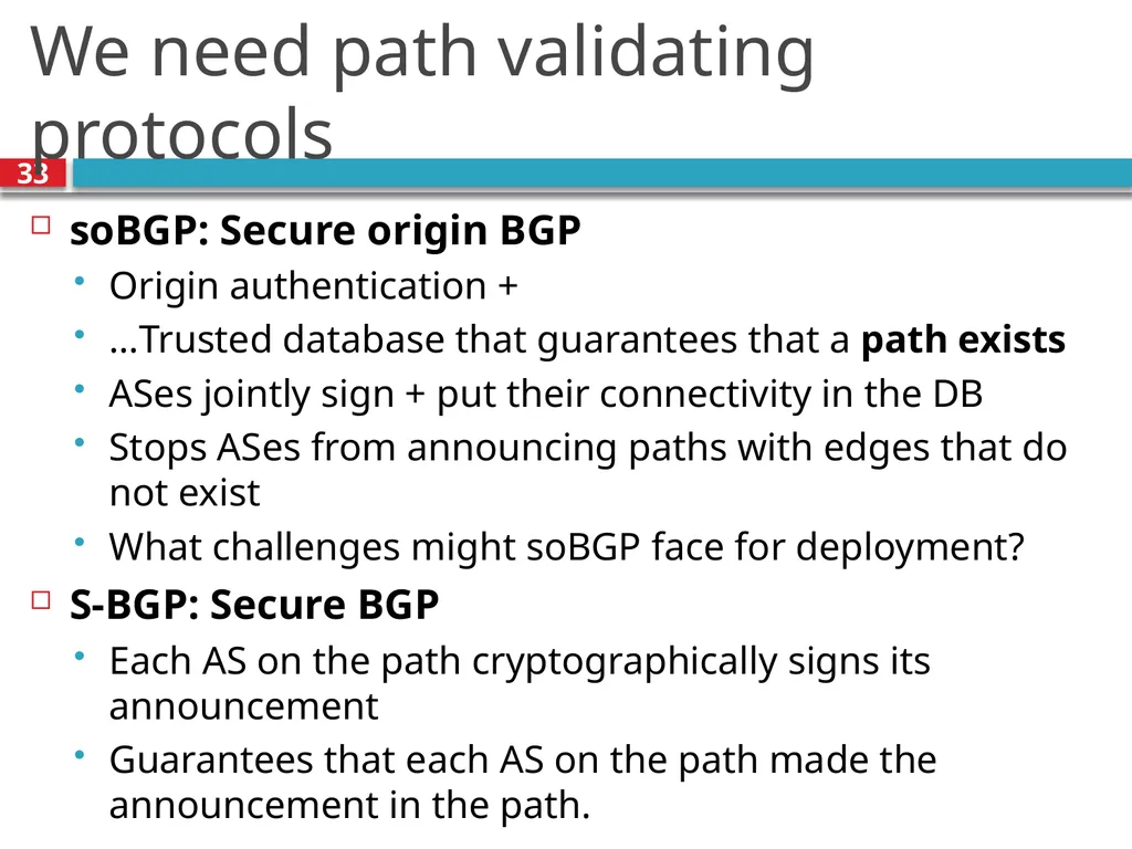 CSE390 – Advanced Computer Networks Lecture 20: - slide 33 of 55