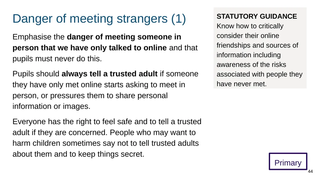 Teaching online relationships (primary), online - slide 44 of 104