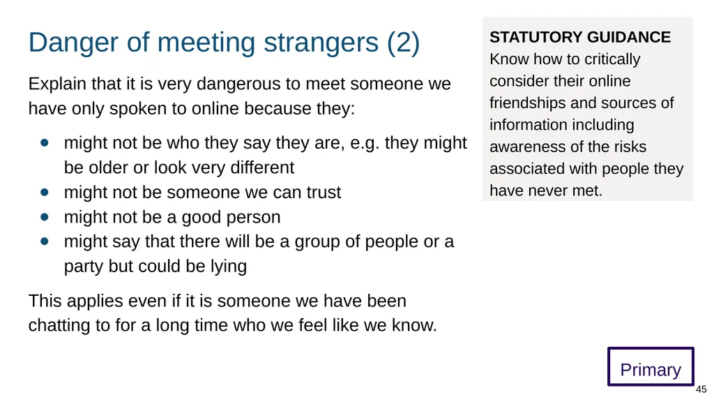Teaching online relationships (primary), online - slide 45 of 104