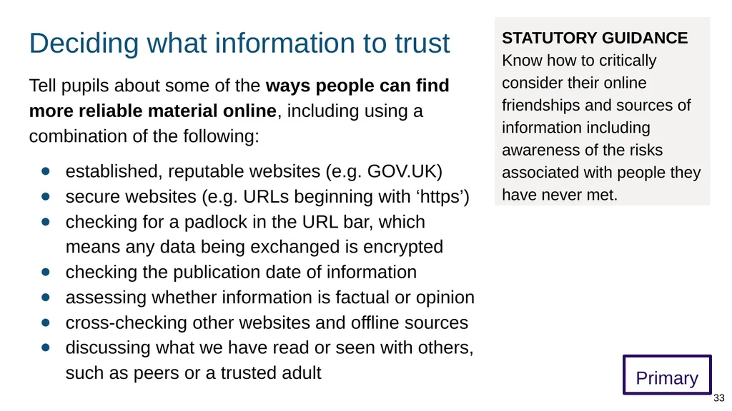 Teaching online relationships (primary), online - slide 33 of 104