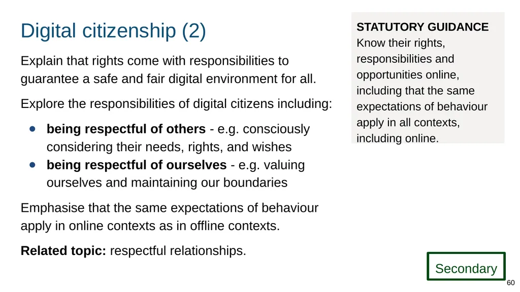Teaching online relationships (primary), online - slide 60 of 104