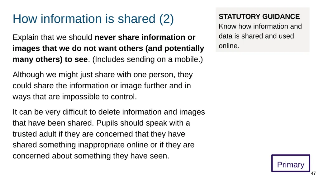Teaching online relationships (primary), online - slide 47 of 104