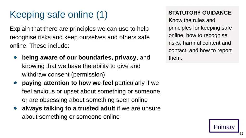 Teaching online relationships (primary), online - slide 37 of 104