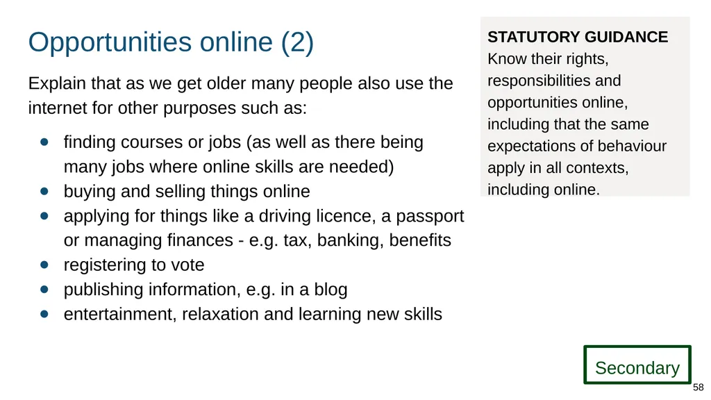 Teaching online relationships (primary), online - slide 58 of 104