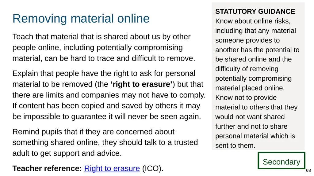 Teaching online relationships (primary), online - slide 68 of 104