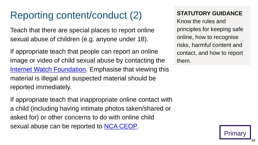 Teaching online relationships (primary), online - slide 54 of 104