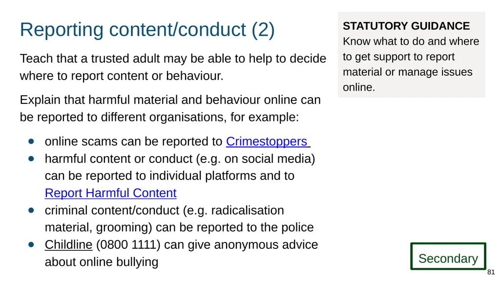 Teaching online relationships (primary), online - slide 81 of 104