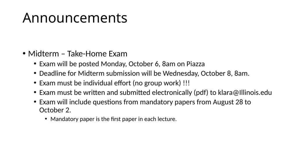 Advanced Computer Networks cs538, Fall 2014 @ UIUC - slide 2 of 19