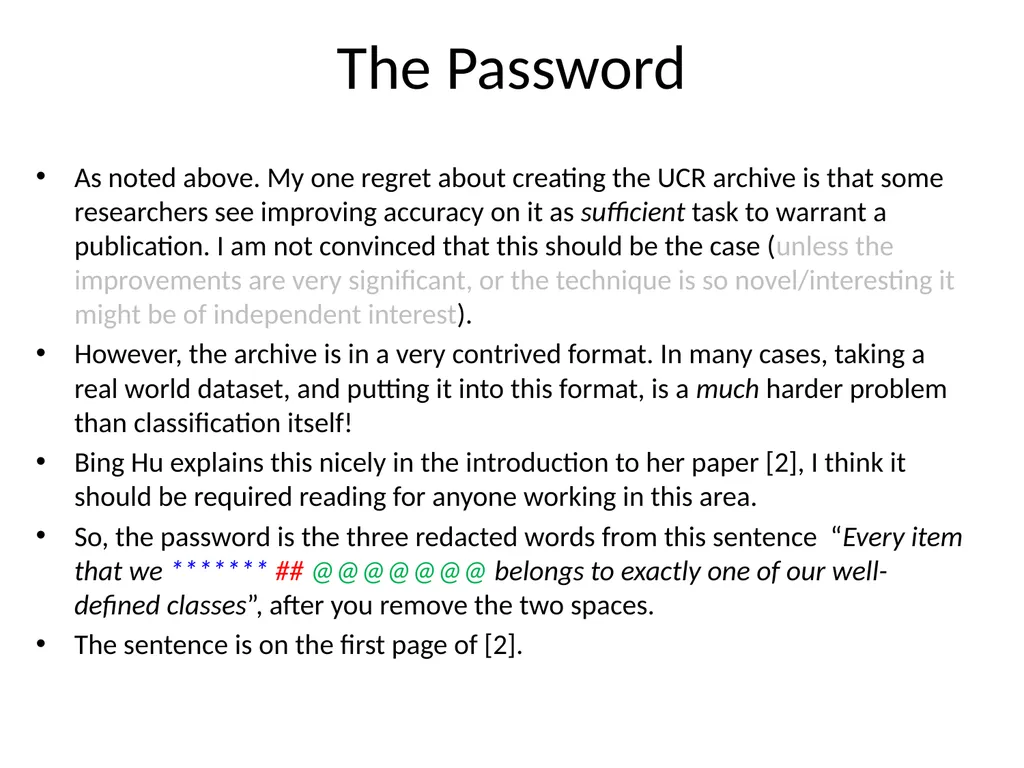 UCR Time Series Classification Archive Please - slide 14 of 14