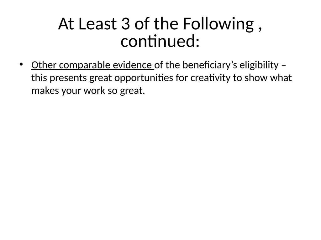 Visa Options for Artists and Professional Workers: - slide 28 of 71