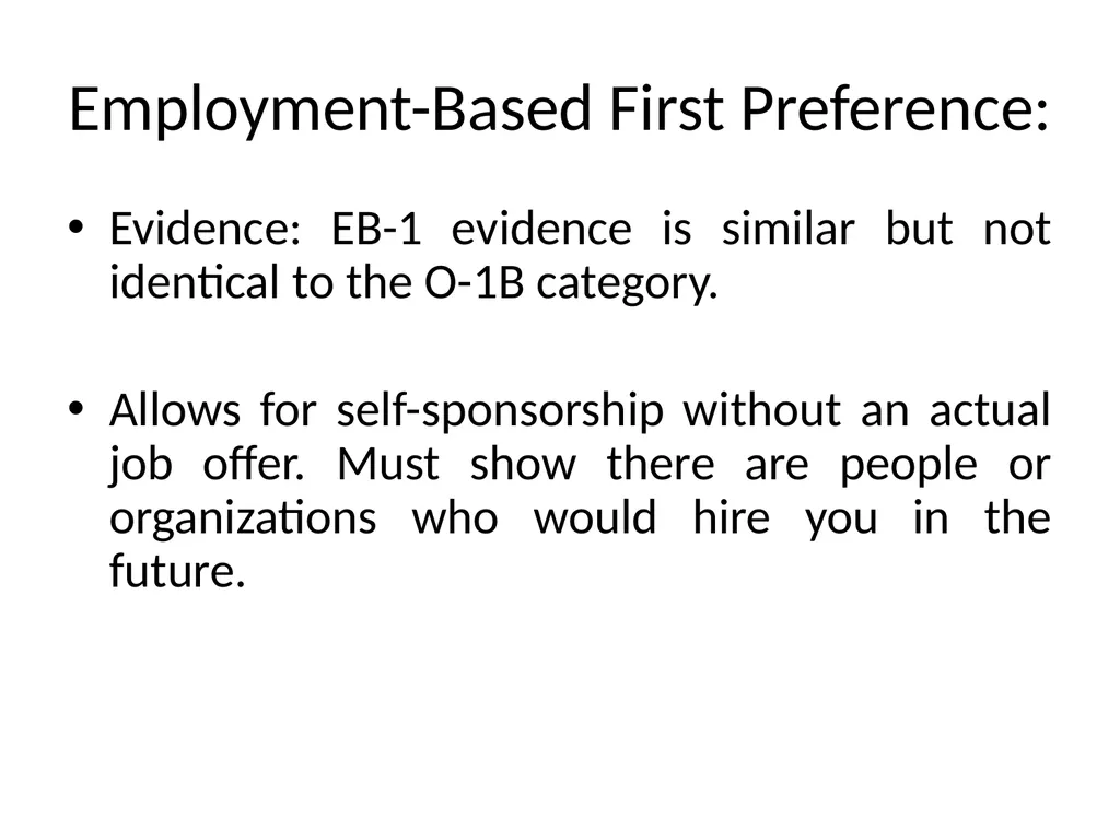 Visa Options for Artists and Professional Workers: - slide 45 of 71