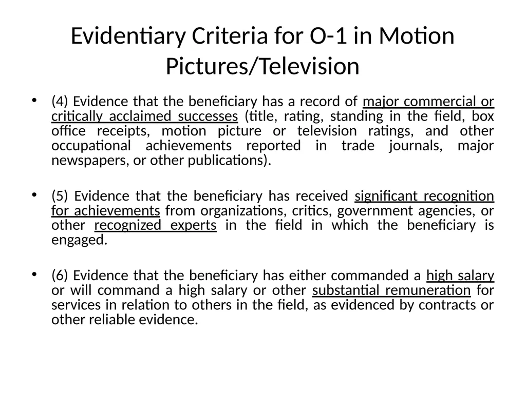 Visa Options for Artists and Professional Workers: - slide 32 of 71