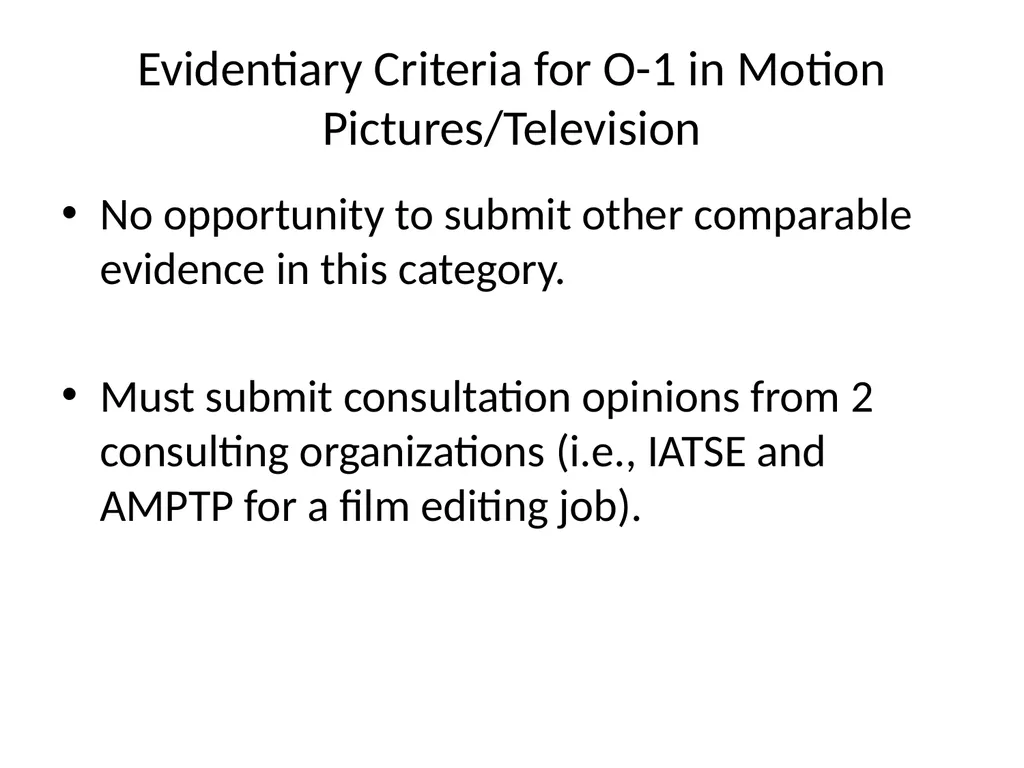 Visa Options for Artists and Professional Workers: - slide 33 of 71