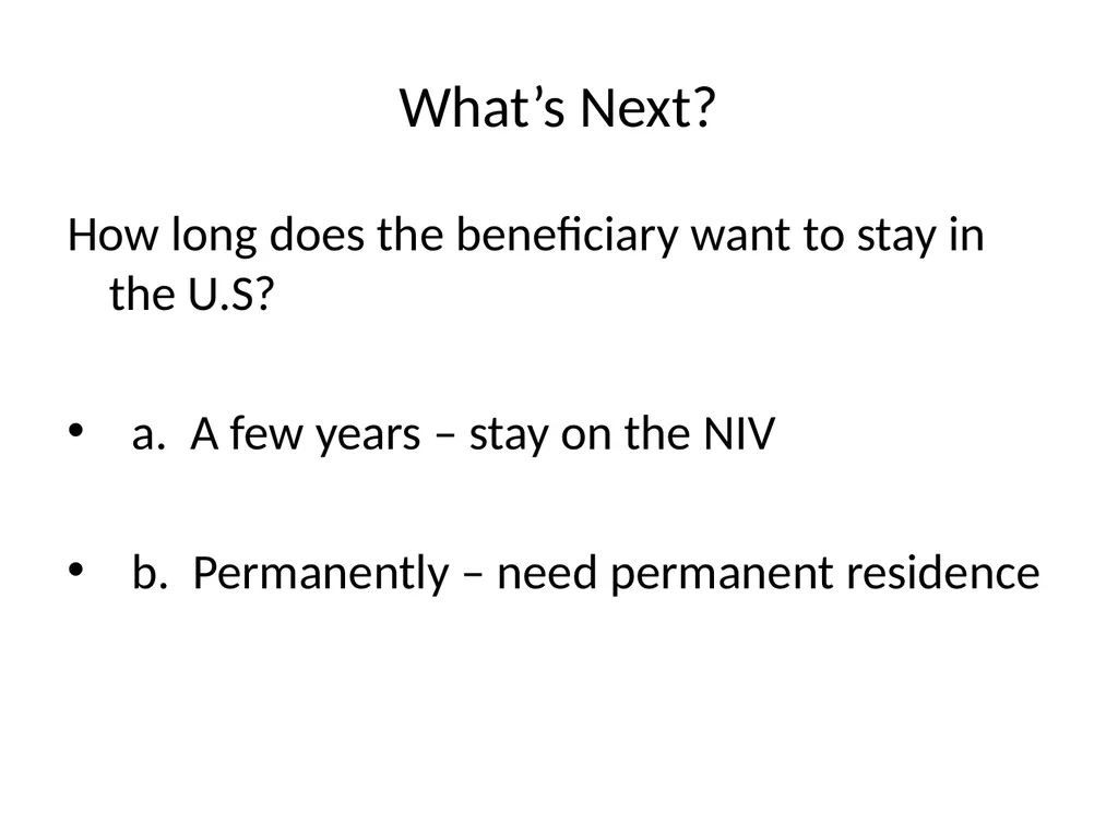 Visa Options for Artists and Professional Workers: - slide 40 of 71