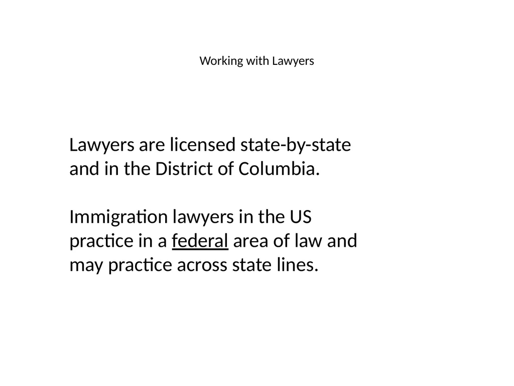 Visa Options for Artists and Professional Workers: - slide 69 of 71