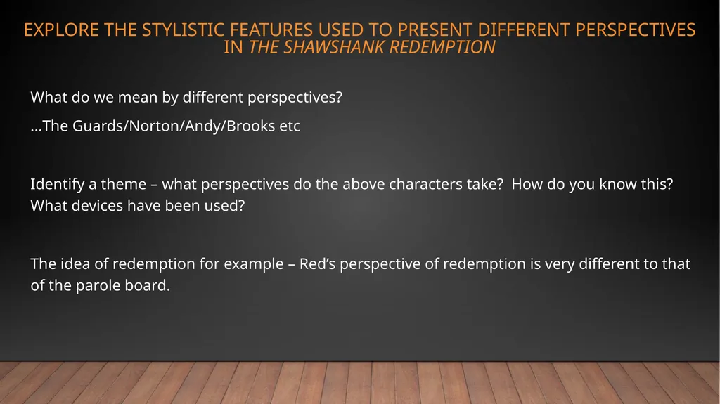 Film Analysis THE SHAWSHANK REDEMPTION – frank - slide 18 of 19