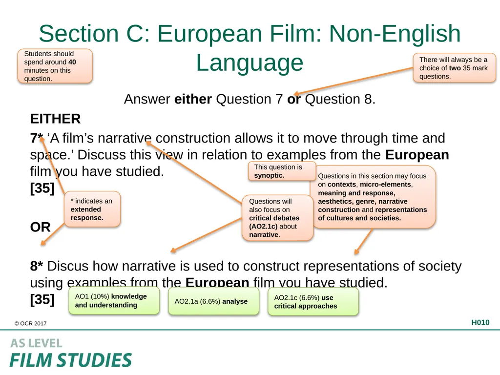 H010/01 Elements of Film Annotated specimen - slide 10 of 10