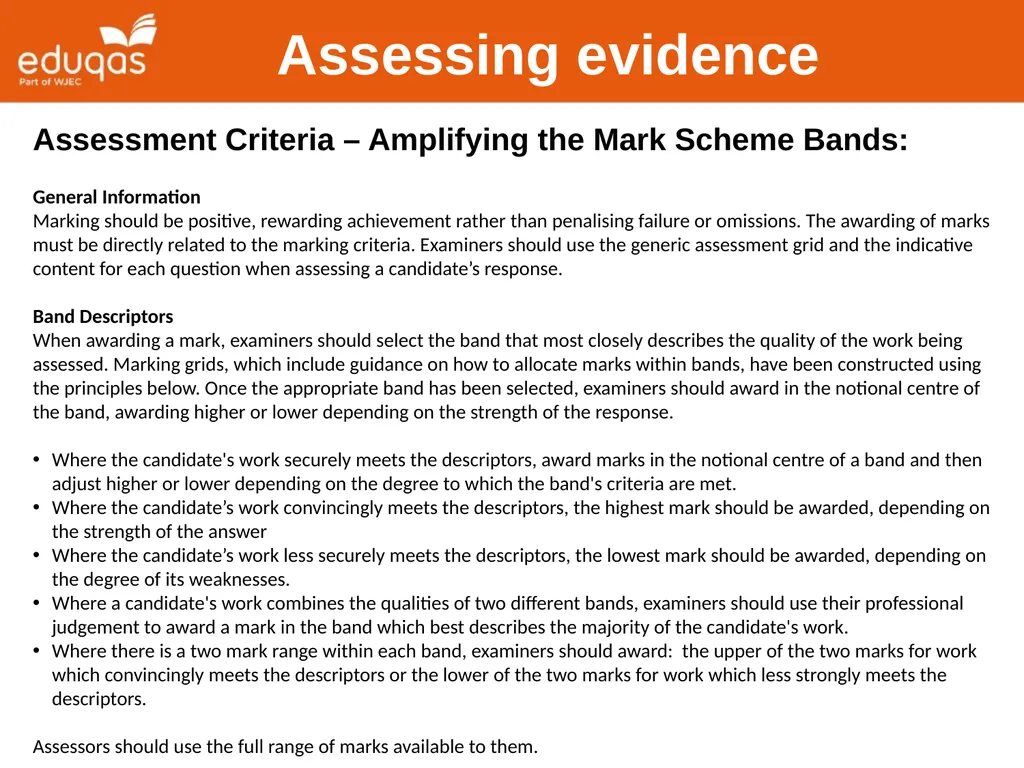 Assessing WJEC Eduqas A level Film Studies - slide 13 of 33