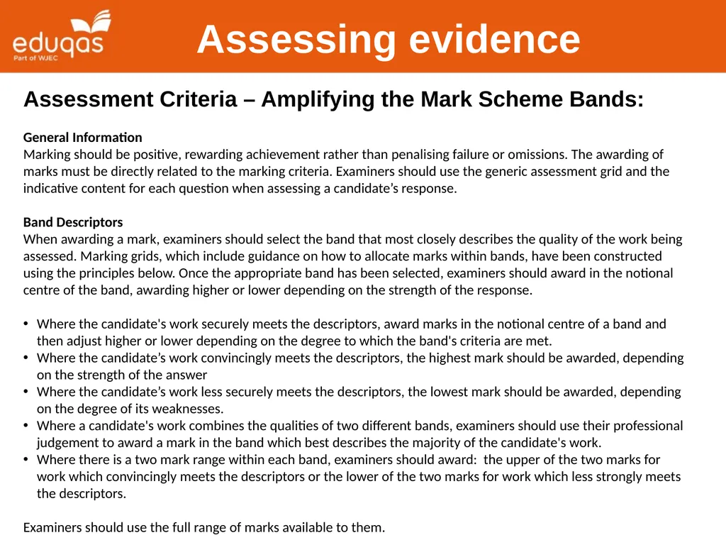 Assessing WJEC Eduqas A level Film Studies - slide 23 of 33