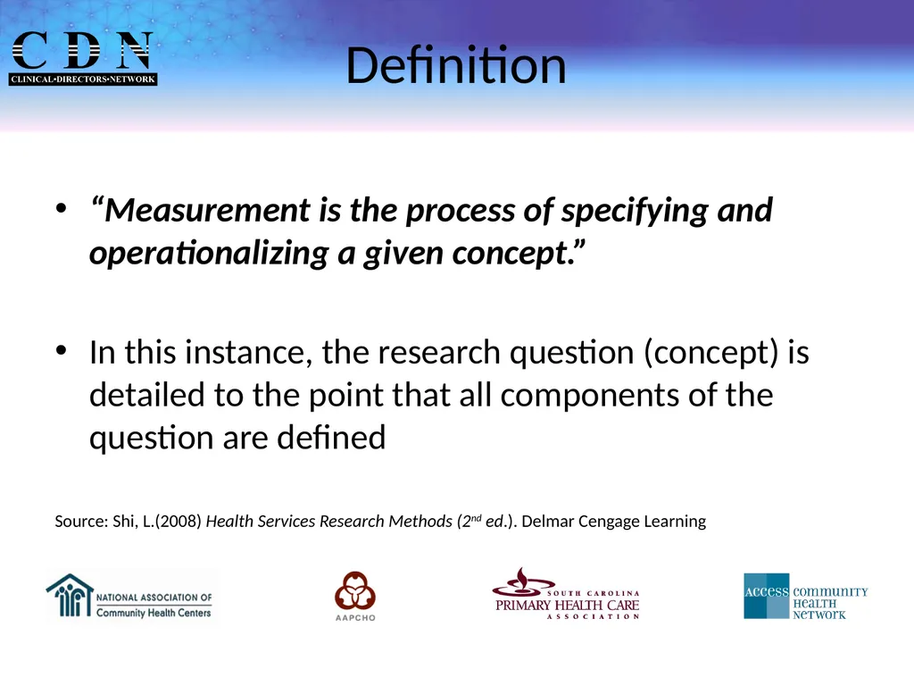 Session 4: Measurement, Measurement Error, and - slide 6 of 32