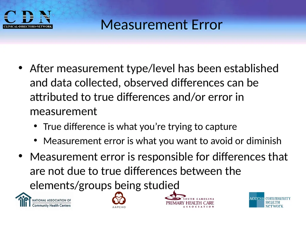Session 4: Measurement, Measurement Error, and - slide 10 of 32