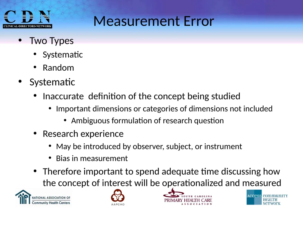 Session 4: Measurement, Measurement Error, and - slide 11 of 32