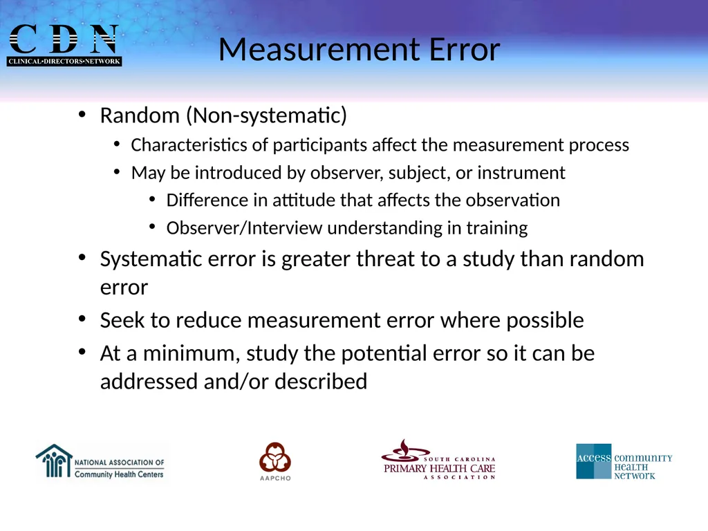 Session 4: Measurement, Measurement Error, and - slide 12 of 32