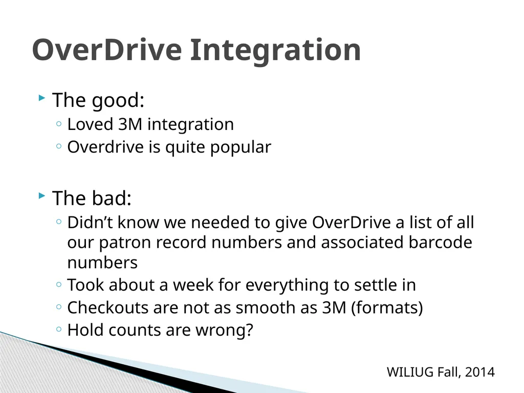 Encore 4.4 with OverDrive Integration Barb Jarvis, - slide 2 of 18