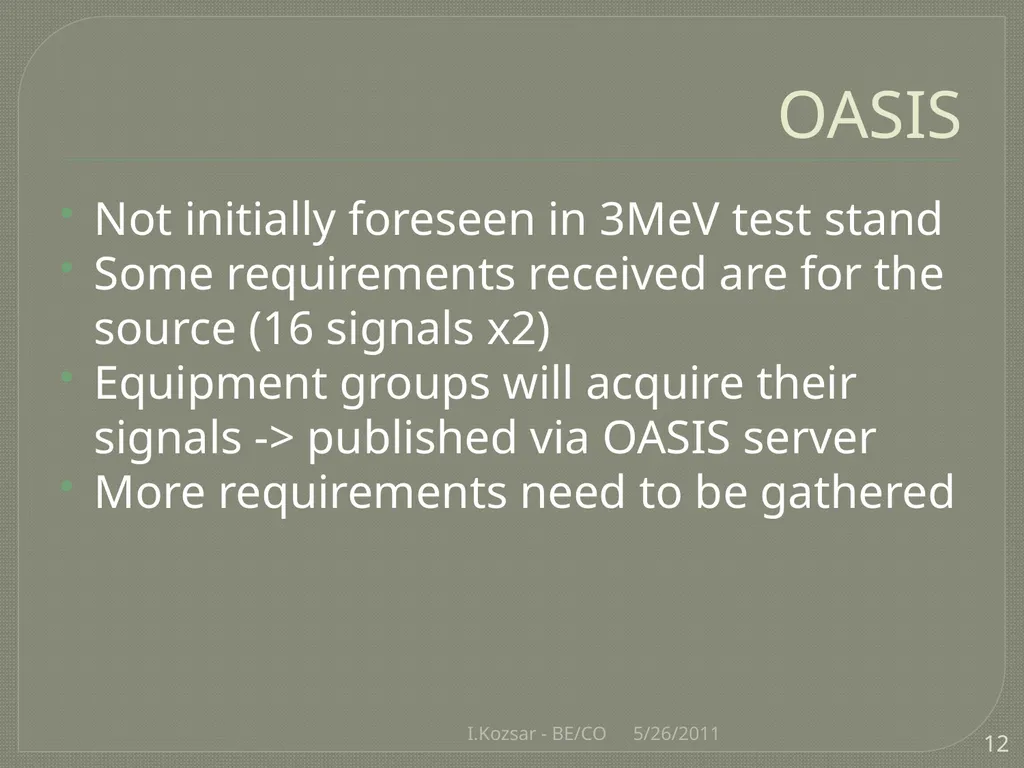 CO@L4BCC I.Kozsar BE/CO Overview Control System - slide 12 of 17
