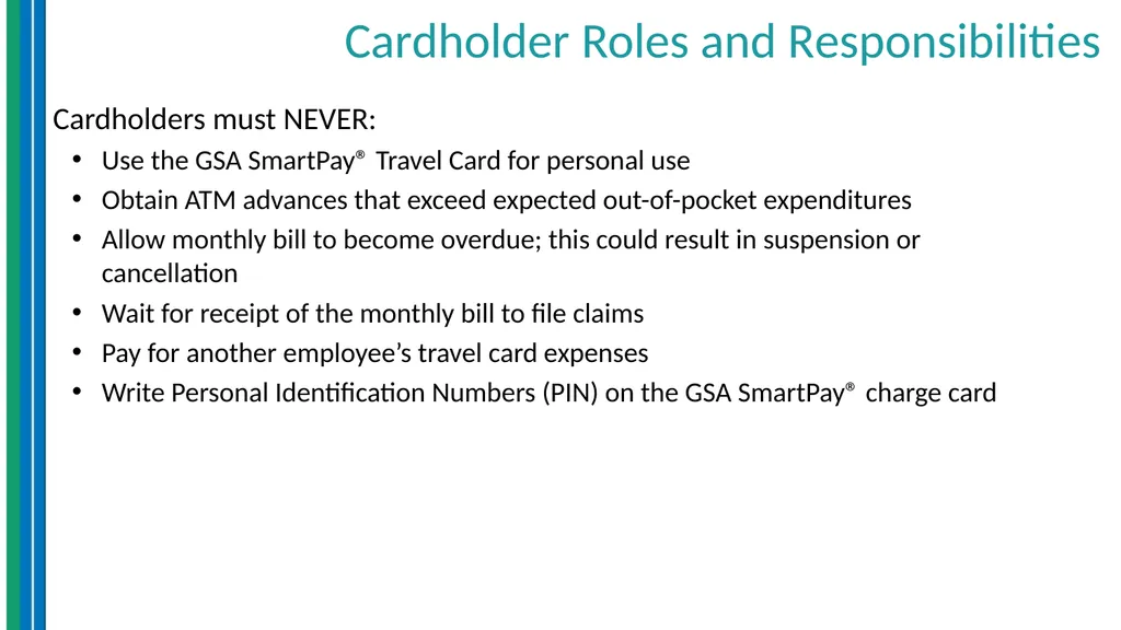 Travel Management Essentials GSA SmartPay® Erin - slide 24 of 40