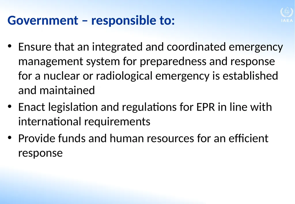 Roles and Responsibilities in Emergency - slide 5 of 28
