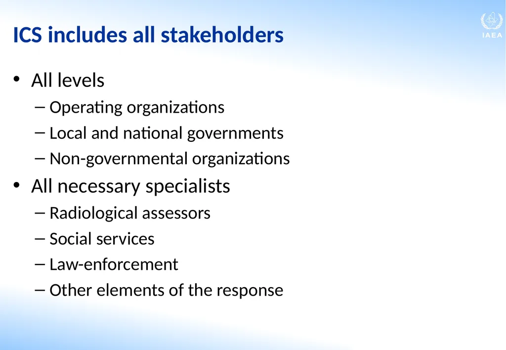Roles and Responsibilities in Emergency - slide 21 of 28