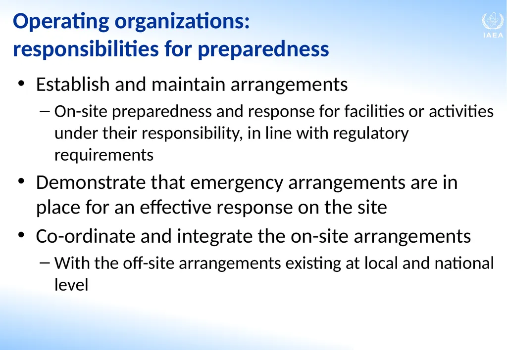 Roles and Responsibilities in Emergency - slide 16 of 28