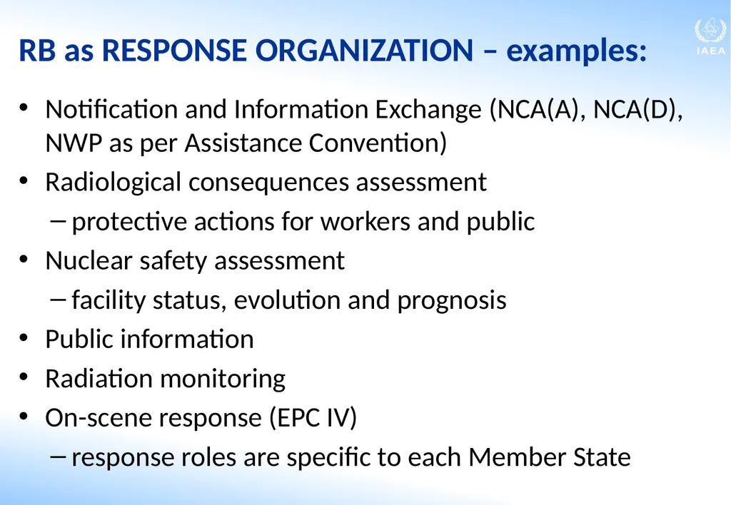 Roles and Responsibilities in Emergency - slide 14 of 28
