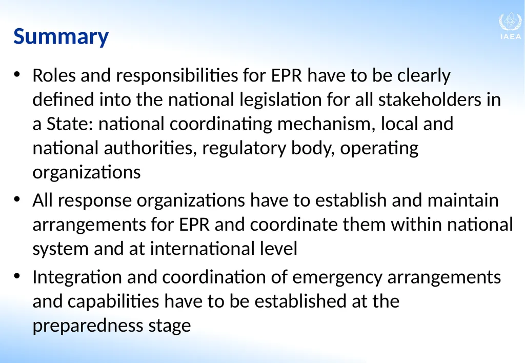 Roles and Responsibilities in Emergency - slide 24 of 28