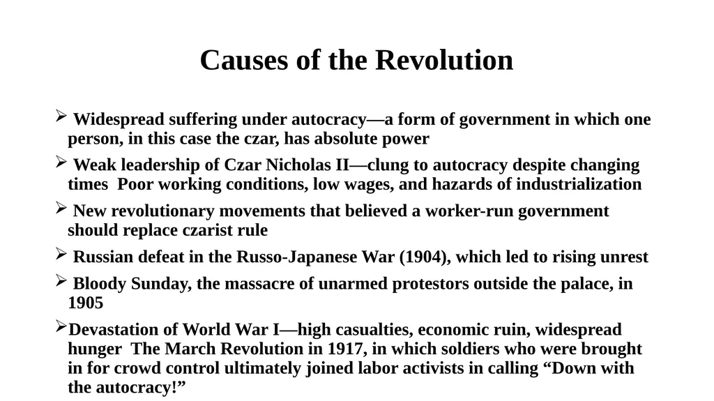 Russian Revolution, 1917 Russia in the 1900s The - slide 3 of 11