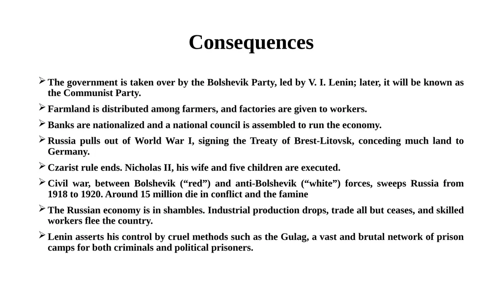 Russian Revolution, 1917 Russia in the 1900s The - slide 9 of 11