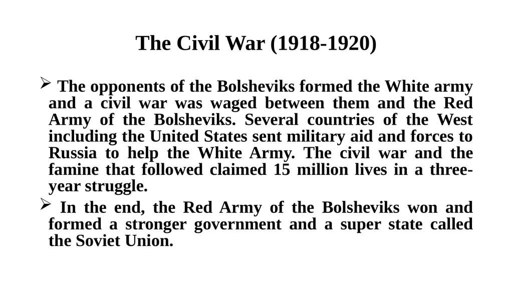 Russian Revolution, 1917 Russia in the 1900s The - slide 10 of 11