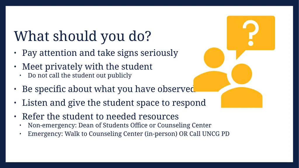 Disruptive Behavior in the Classroom UNCG Dean of - slide 4 of 10