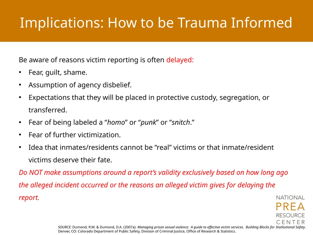 Module 4: Trauma and Victim Responses: - slide 25 of 32